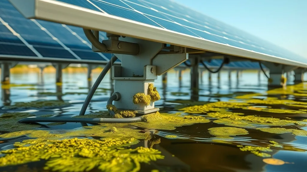 Solaire flottant : quels accessoires face aux algues ?