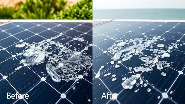 Nettoyage des panneaux solaires en bord de mer : humidité et sels, comment faire pour préserver le rendement
