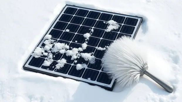 Outil enlèvement neige panneau solaire : Guide Hiver pour Sécurité et Performance